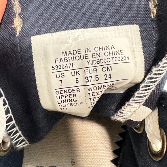 Converse Chuck Taylor All Star Low Top Navy Polka Dot Sneakers Womens Size 7 - Picture 11 of 12